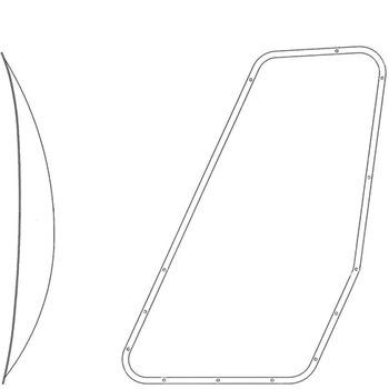 Crew High Vis Window w/Vent Clear, R/H