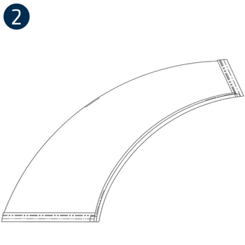 Windshield Upper Lt. Gray, R/H