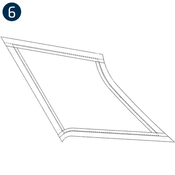 Windshield Lower Center Lt. Gray, L/H