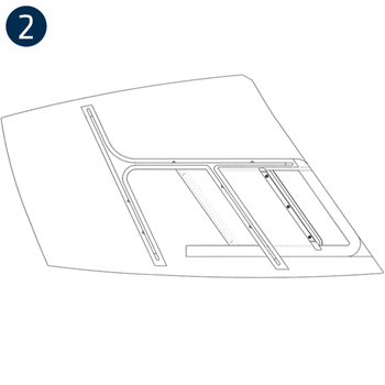 Cabin Door Window - Crew Bronze, R/H