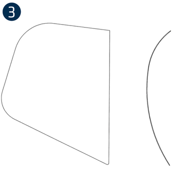 Fixed Panel Window - Passenger Bronze, R/H