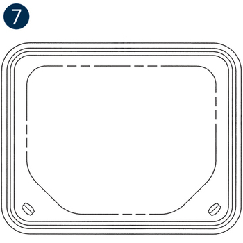 Cargo Door 4" Bulged Window Pushout Clear, L/H and R/H