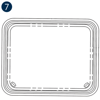 Cargo Door Double Pane Window Pushout Dk. Gray, L/H and R/H