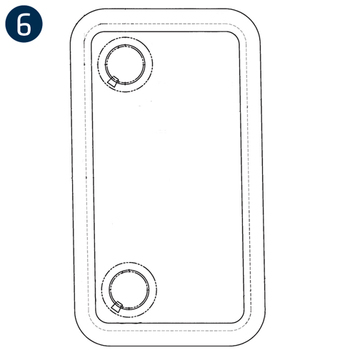 Post Window with Snap Vent Dk. Gray, L/H