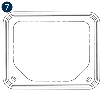 Window Assembly (7" Bulged) - Instl., Clear