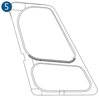 Reduced Door Panel Beige, R/H