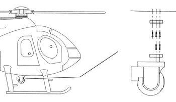 MD Helicopters 500, 520, 530 Series FLIR Thermal Imager Cargo Hook Mount Only