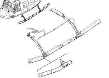 Pop-out Float Skid Tube Shoe Assembly, Aft (for use on Aeronautical Accessories 412 Lightweight Pop-Out Floats (Skid Tubes only))