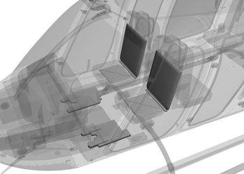 Bell 407 Crew Seat Armored Plating (Kit includes armored seat backs and bottoms for Pilot and Co-Pilot)