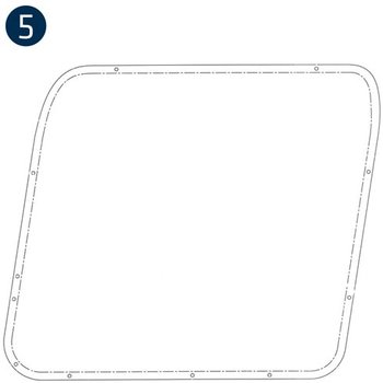 Passenger Window Med Gray R/H