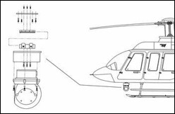 MD Helicopters 500, 520, 530 Series FLIR Thermal Imager Cargo Hook Mount Only