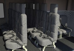 5-Place Utility Seat Configuration Bell 212 S/N 34501 and subsequent, Bell 412, 412EP S/N 36061 and subsequent